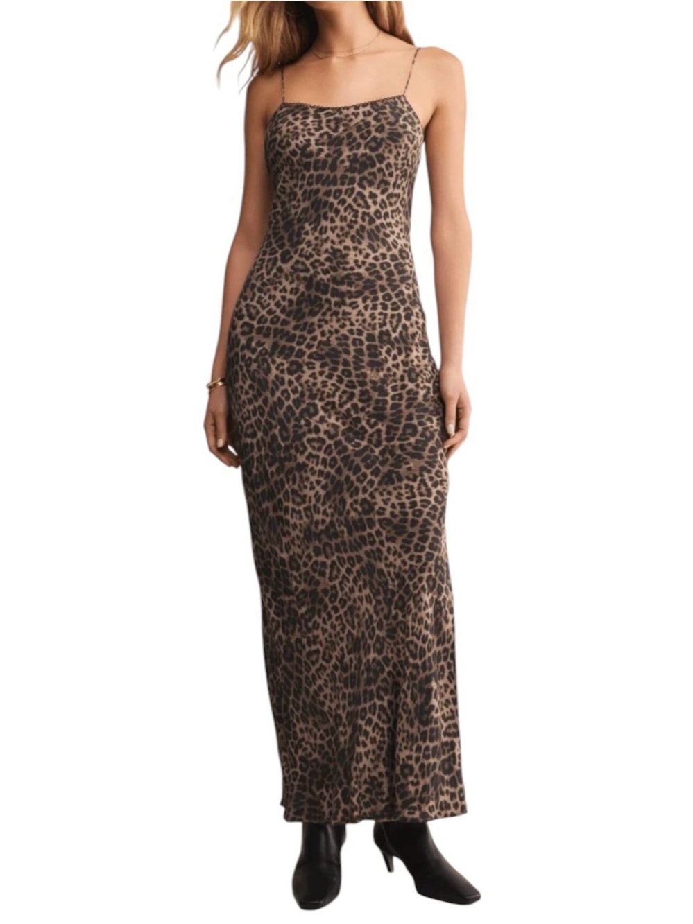 NEW NWT Z Supply Cielo Leopard Midi Dress Size Small Desert Tan